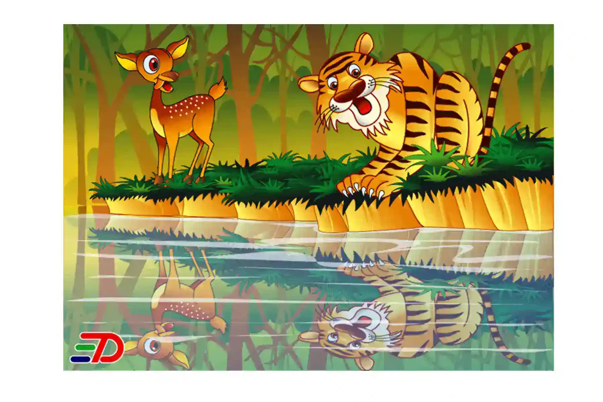 Cerita Dongeng Rakyat Harimau dan Bayangan di Air